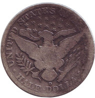 Монета 50 центов (1/2 доллара). 1900 год, США. (Отметка монетного двора: "O" - Новый Орлеан) "50 центов Барбера".
