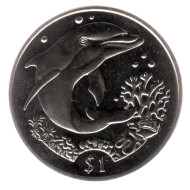 Монета 1 доллар. 2004 год, Британские Виргинские острова. Дельфин. Монета 1 доллар. 2004 год, Британские Виргинские острова. Дельфин.