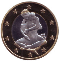 6 эросов (Sex euros). Сувенирный жетон. (Вар. 23) 6 эросов (Sex euros). Сувенирный жетон. (Вар. 23)