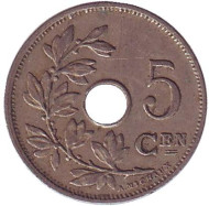 Монета 5 сантимов. 1927 год, Бельгия. (Belgie) Монета 5 сантимов. 1927 год, Бельгия. (Belgie)