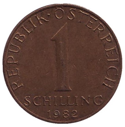 Монета 1 шиллинг. 1982 год, Австрия. Эдельвейс. Монета 1 шиллинг. 1982 год, Австрия. Эдельвейс.
