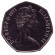 Монета 50 пенсов. 1971 год, Великобритания. BU.