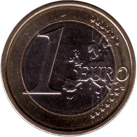 Монета 1 евро. 2022 год, Люксембург. Монета 1 евро. 2022 год, Люксембург.