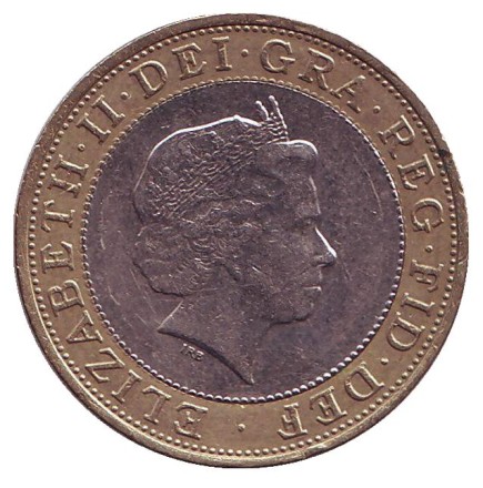 Монета 2 фунта. 2010 год, Великобритания.