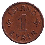 Монета 1 аурар. 1931 год, Исландия.