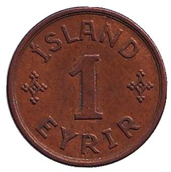 Монета 1 аурар. 1931 год, Исландия.