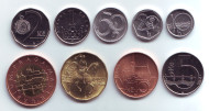 Набор монет Чехии (9 шт.), 1993 - 2006 гг., Чехия. Набор монет Чехии (9 шт.), 1993 - 2006 гг., Чехия.