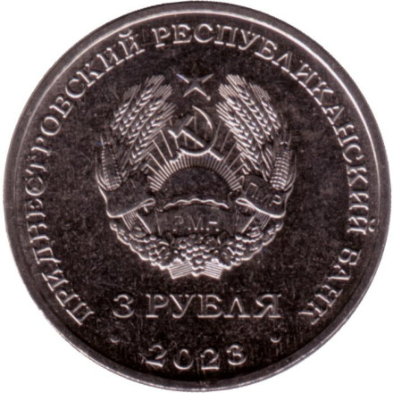 Монета 3 рубля. 2023 год, Приднестровье. Учитель.