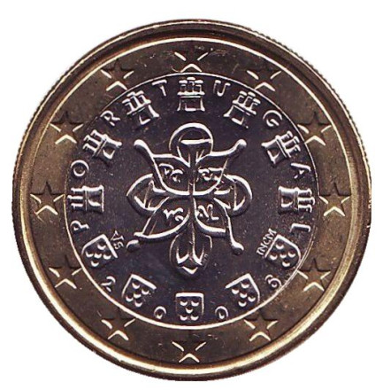 Монета 1 евро. 2006 год, Португалия.