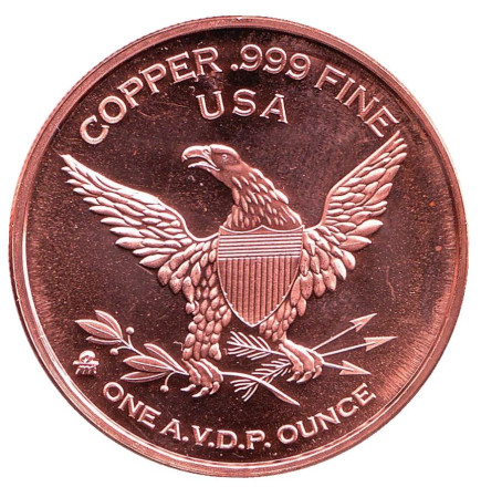 Лев. Дикая природа Африки. Монетовидный жетон. Унция меди 999. США.  Лев. Дикая природа Африки. Монетовидный жетон. Унция меди 999. США.