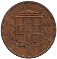 Монета 1 пенни. 1962 год, Ямайка. Монета 1 пенни. 1962 год, Ямайка.