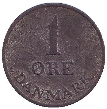 Монета 1 эре. 1949 год, Дания.