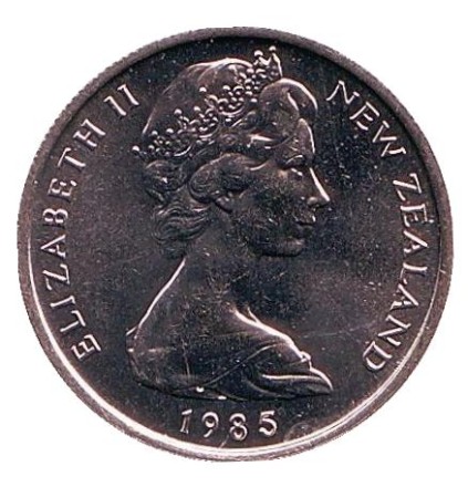 Монета 5 центов. 1985 год, Новая Зеландия. UNC. Гаттерия. Монета 5 центов. 1985 год, Новая Зеландия. UNC. Гаттерия.