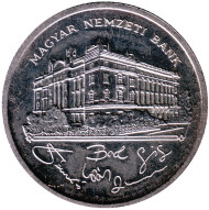 Монета 200 форинтов. 1992 год, Венгрия. Здание Национального банка. Монета 200 форинтов. 1992 год, Венгрия. Здание Национального банка.