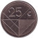 Монета 25 центов. 2008 год, Аруба.