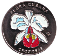 Монета 1 песо, 2001 год, Куба. Белая орхидея (Orquideas), флора Кубы. Монета 1 песо, 2001 год, Куба. Белая орхидея (Orquideas), флора Кубы.
