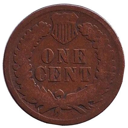 Монета 1 цент. 1890 год, США. Индеец. Монета 1 цент. 1890 год, США. Индеец.