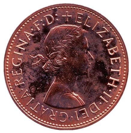 Монета 1 пенни. 1970 год, Великобритания. Монета 1 пенни. 1970 год, Великобритания.