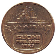 Монета 5 марок, 1982 год, Финляндия. Ледокол Урхо. Монета 5 марок, 1982 год, Финляндия. Ледокол Урхо.