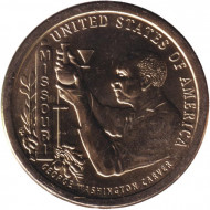 Монета 1 доллар. 2024 год (D), США. Джордж Вашингтон Карвер. Серия "Американские инновации". Монета 1 доллар. 2024 год (D), США. Джордж Вашингтон Карвер. Серия "Американские инновации".