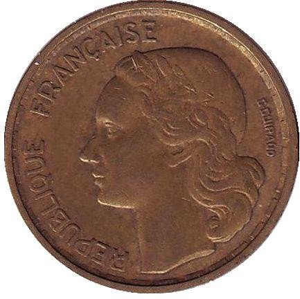 Монета 10 франков. 1952 год, Франция.