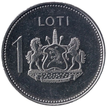 Монета 1 лоти. 2018 год, Лесото. Мошеш I - король Лесото. Монета 1 лоти. 2018 год, Лесото. Мошеш I - король Лесото.
