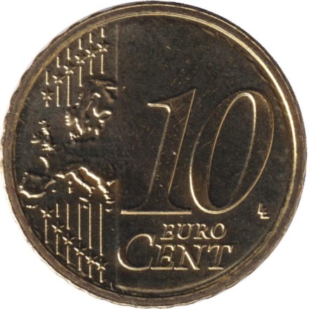 Монета 10 центов. 2025 год, Люксембург.