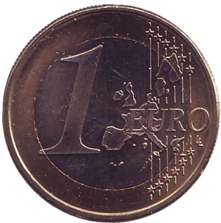 Монета 1 евро. 2002 год, Австрия. Моцарт.