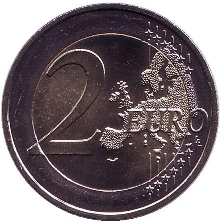 Монета 2 евро. 2017 год, Мальта. Мир.