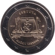 Монета 2 евро. 2025 год, Литва. Малая Литва. "Литовские этнографические регионы".