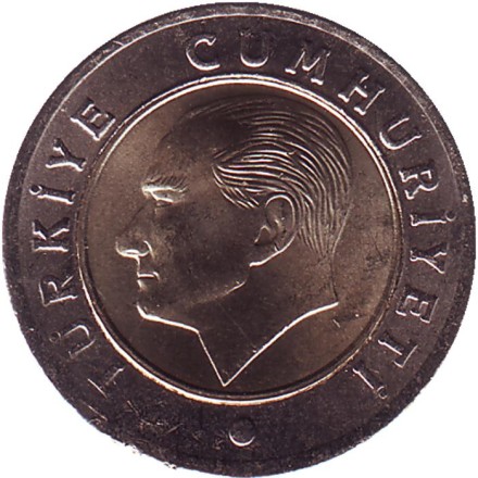 Монета 50 курушей. 2020 год, Турция.