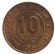 Монета 10 сентимов. 1986 год, Перу. Мигель Грау. Монета 10 сентимов. 1986 год, Перу. Мигель Грау.