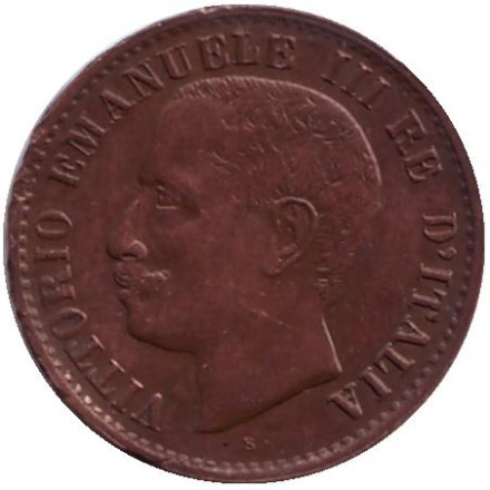 Монета 1 чентезимо. 1904 год, Италия. Монета 1 чентезимо. 1904 год, Италия.