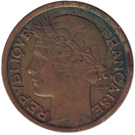 Монета 2 франка. 1941 год, Франция. (Алюминиевая бронза)