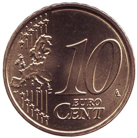 Монета 10 центов. 2018 год, Эстония.