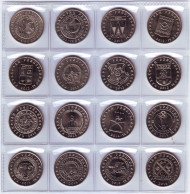 Города Казахстана. Набор из 16 монет номиналом 50 тенге. 2011-2016 гг., Казахстан.