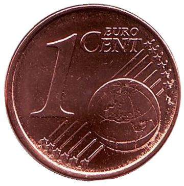 Монета 1 цент. 2011 год, Греция.