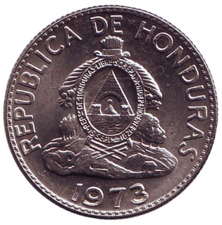 Монета 50 сентаво. 1973 год, Гондурас. ФАО.
