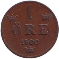 Монета 1 эре. 1900 год, Швеция. Монета 1 эре. 1900 год, Швеция.