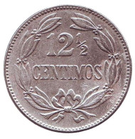 Монета 12 1/2 сентимо. 1946 год, Венесуэла. Монета 12 1/2 сентимо. 1946 год, Венесуэла.