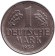 Монета 1 марка. 1950 год (D), ФРГ. Монета 1 марка. 1950 год (D), ФРГ.