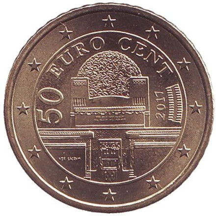 Монета 50 центов, 2017 год, Австрия.