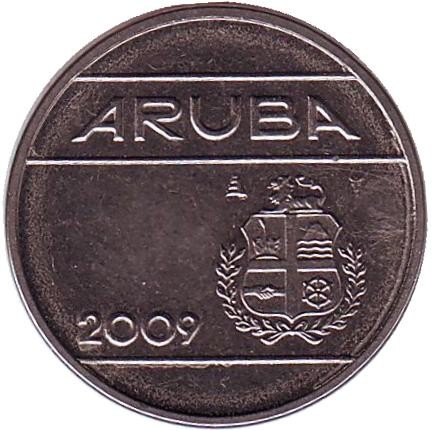 Монета 25 центов. 2009 год, Аруба.