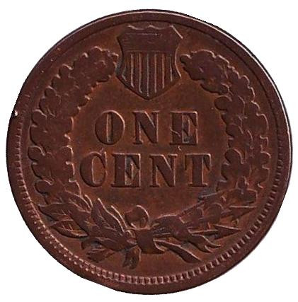 Монета 1 цент. 1892 год, США. Индеец.
