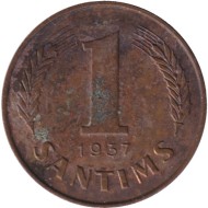 Монета 1 сантим. 1937 год, Латвия. Монета 1 сантим. 1937 год, Латвия.