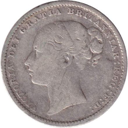 Монета 1 шиллинг. 1884 год, Великобритания. Королева Виктория. Монета 1 шиллинг. 1884 год, Великобритания. Королева Виктория.