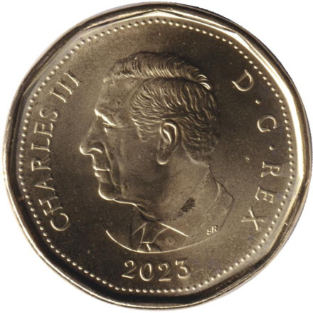 Монета 1 доллар. 2023 год, Канада. Карл III.