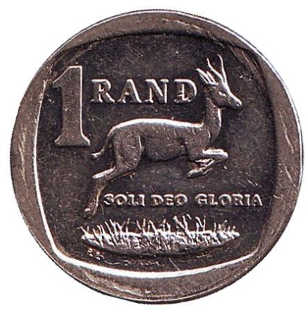 Монета 1 ранд. 2011 год, ЮАР. Газель.