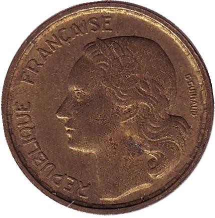 Монета 10 франков. 1953-В год, Франция.