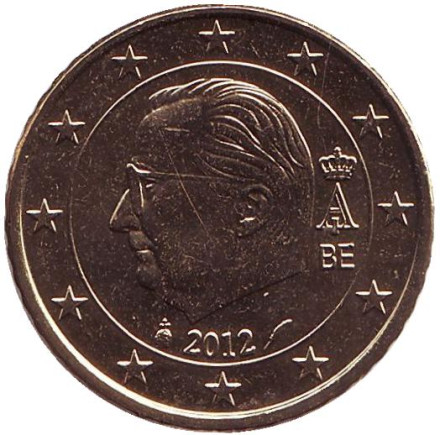 Монета 50 центов. 2012 год, Бельгия.